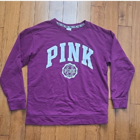 PINK Victoria's Secret Sweaters - Victoria's secret PINK long sleeve magenta sweater size S